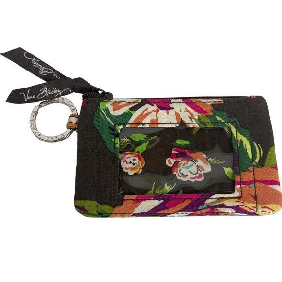 Vera Bradley Clip Zip ID Wallet in English Rose - Picture 1 of 7